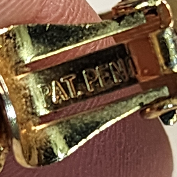 VINTAGE 1970s PAT. PEND. Gold Plated Textured Hoop Earrings Bold Retro Glam - Picture 5 of 11